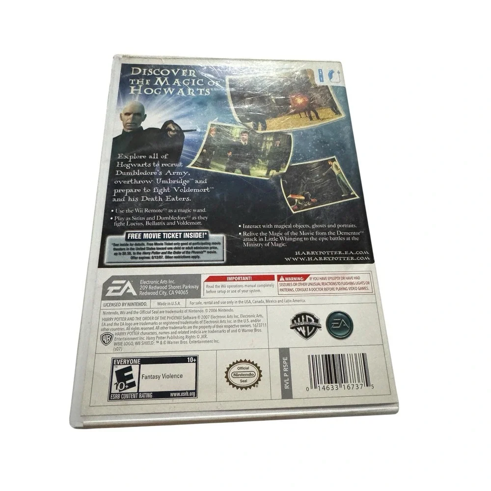 Harry Potter and the Order of the Phoenix (Nintendo Wii 2007) CIB Complete